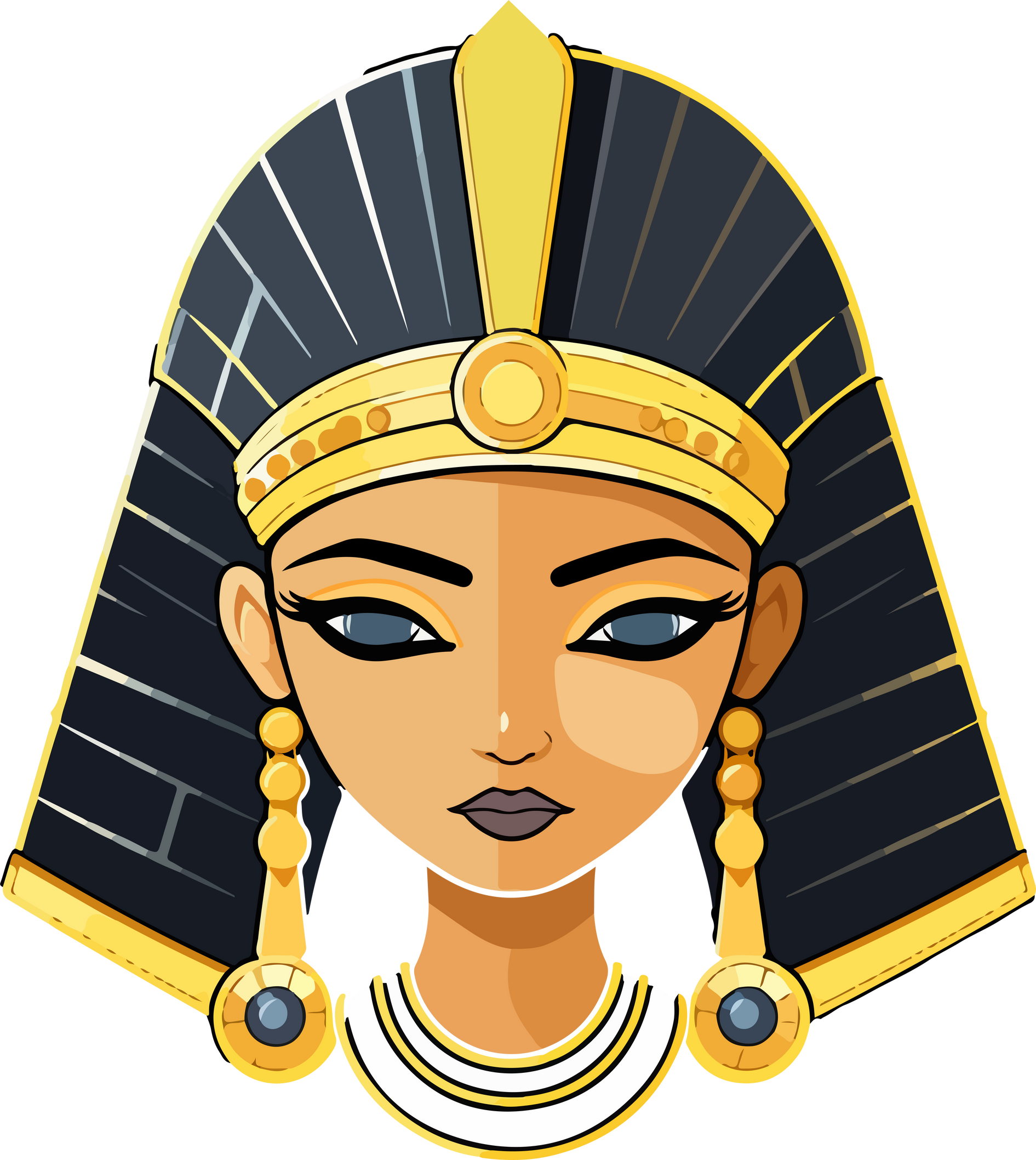 Cleopatra Egyptian Illustration.